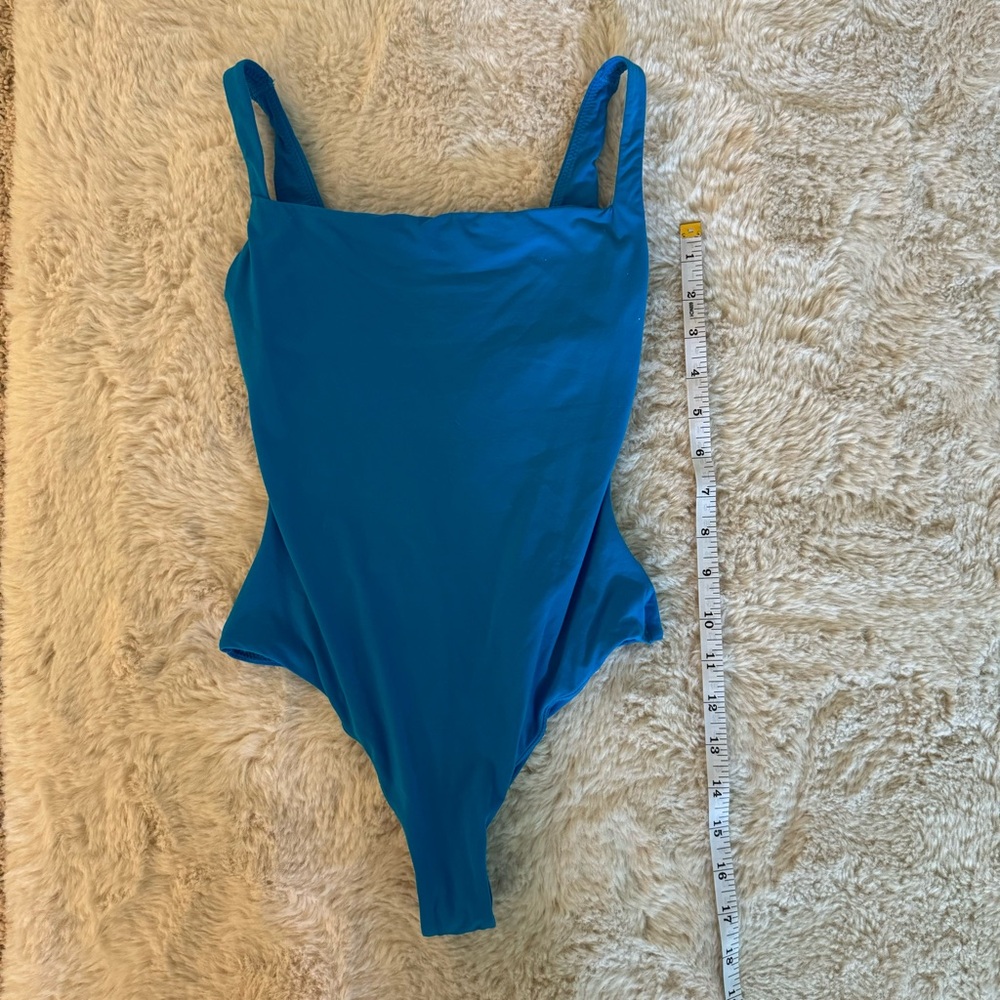 Skims Electric Blue Fits Everybody square neck body suit Size XS